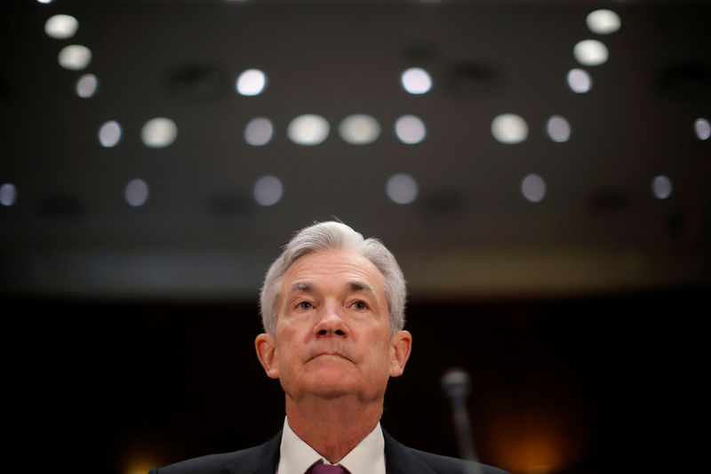 © Reuters. O chair do Federal Reserve, Jerome Powell, durante depoimento ao Senado dos Estados Unidos, em Washington