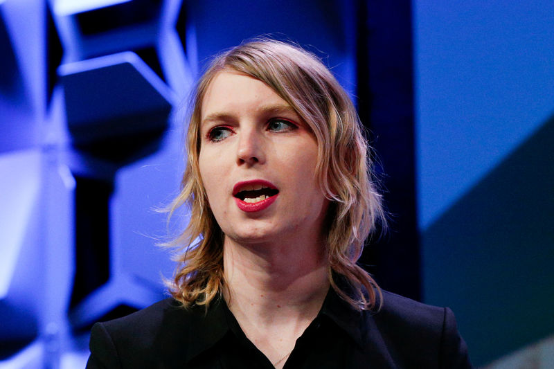 © Reuters. FILE PHOTO: Chelsea Manning speaks at the South by Southwest festival in Austin