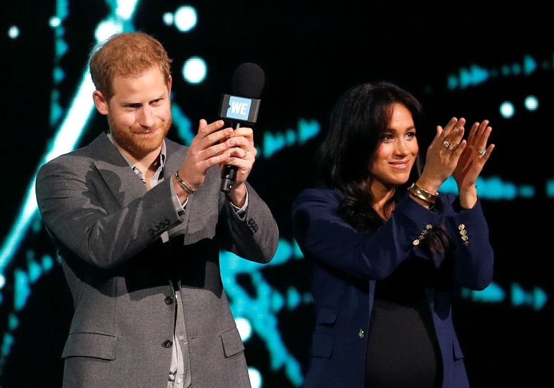 © Reuters. Príncipe britânico Harry e sua esposa Meghan Markle durante evento em Londres