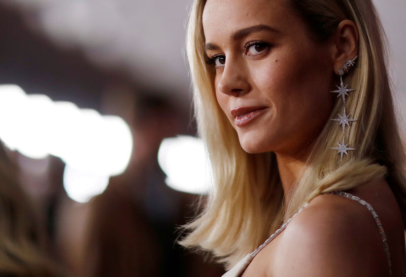 © Reuters. La actriz Brie Larson posa en el estreno de la película "Captain Marvel" en Los Ángeles