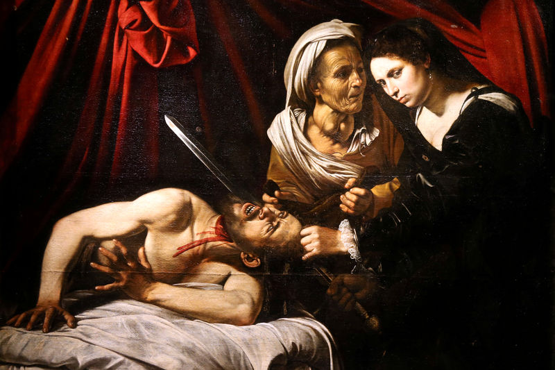 © Reuters. "Judith decapitando Holofernes", pintura de Caravaggio exposta em Paris, França