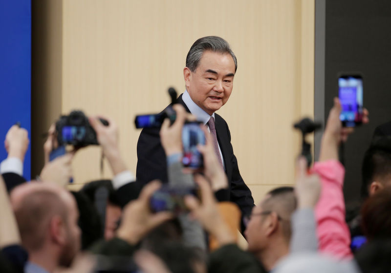 © Reuters. Conselheiro de Estado chinês, Wang Yi