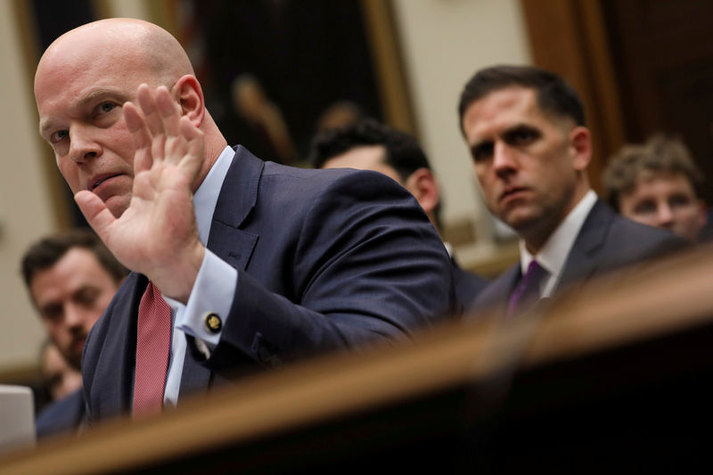 © Reuters. FILE PHOTO: FILE PHOTO: Acting U.S. Attorney General Whitaker testifies before House Judiciary Committee oversight hearing on Capitol Hill in Washington