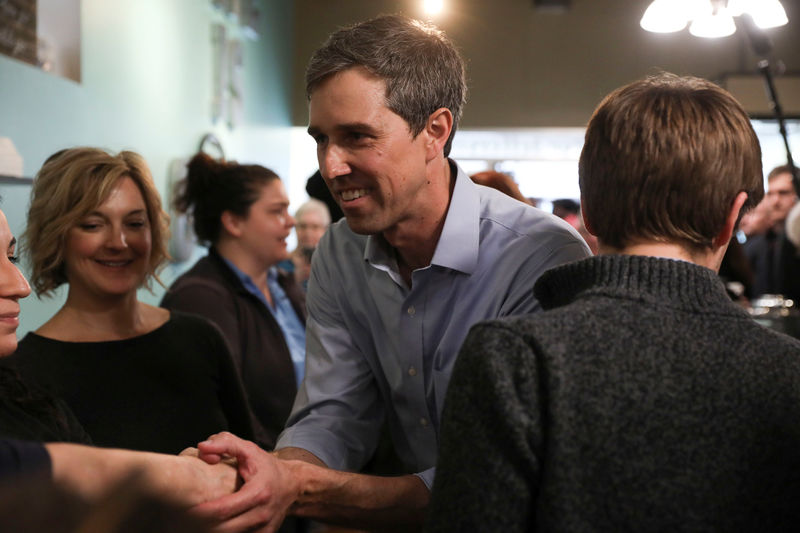 © Reuters. Beto O'Rourke Campaigns in Burlington