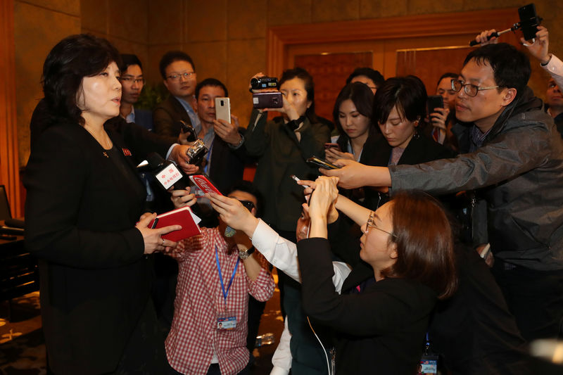 © Reuters. Vice-ministra das Relações Exteriores norte-coreana, Choe Son Hui
