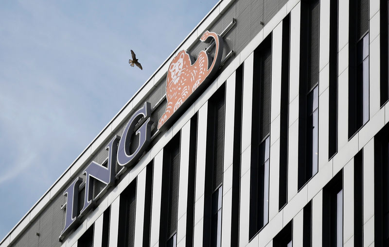 © Reuters. Bird flies near ING Bank Slaski logo seen on their building in Warsaw
