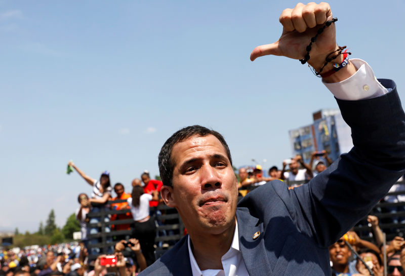 © Reuters. Juan Guaidó durante manifestação em Guacara