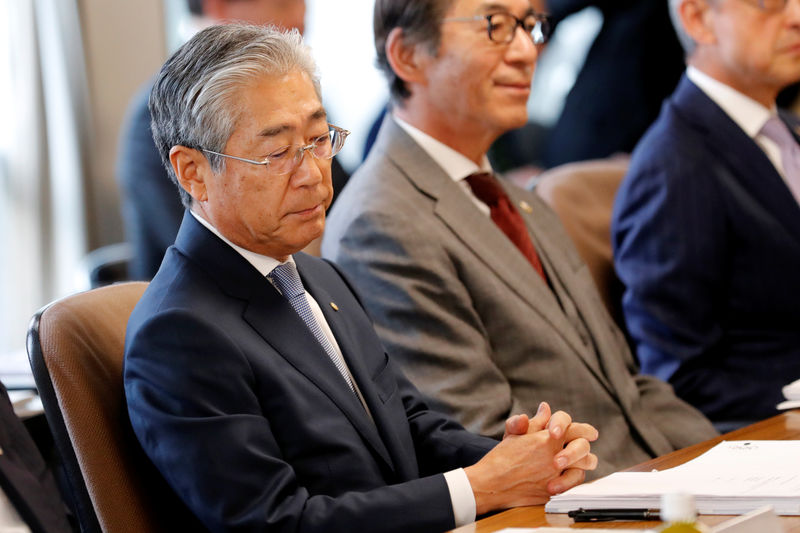 © Reuters. Japanese Olympic Committee President Takeda attends JOC board of directors meeting in Tokyo