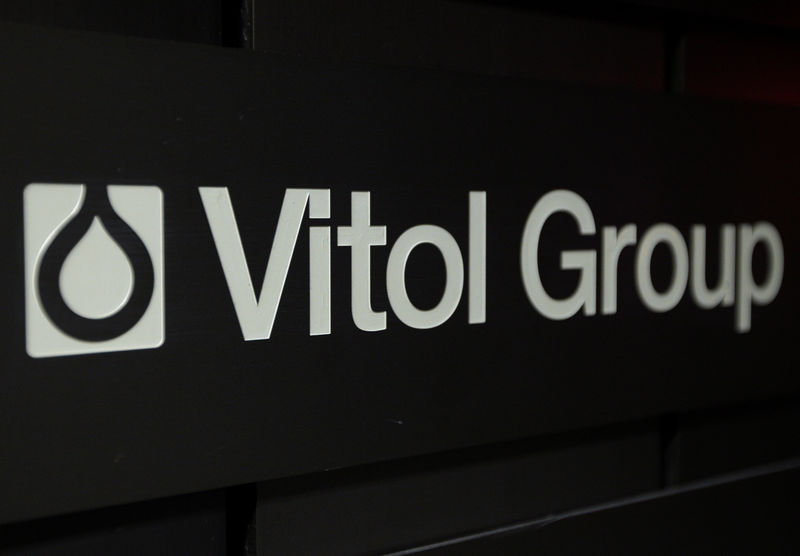© Reuters. FILE PHOTO: A sign is pictured in front of the Vitol Group trading commodities company building in Geneva