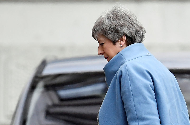 © Reuters. La primera ministra británica, Theresa May, en  Downing Street, Londres