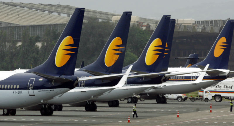 © Reuters. منظمون: جت إيروايز الهندية تشغل الآن 41 طائرة فقط