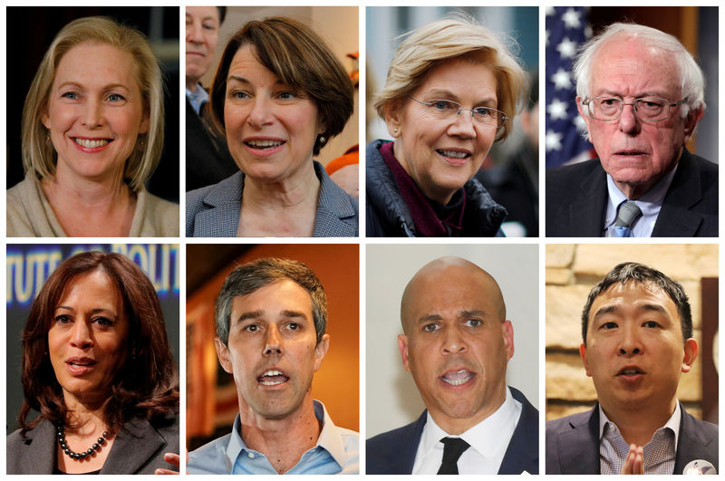 © Reuters. Combination photo of 2020 Democratic presidential candidates
