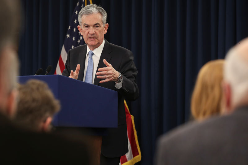 © Reuters. Jerome Powell, presidente do Federal Reserve, em conferência de imprensa em Washington
