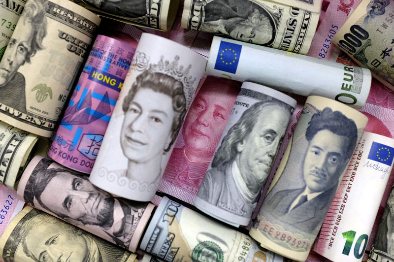 © Reuters. اليورو والين يرتفعان بعد تراجع الدولار بسبب موقف المركزي الأمريكي