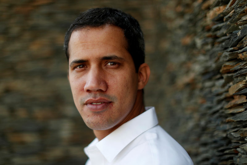 © Reuters. Venezuelan opposition leader Juan Guaido poses for a photograph after an interview with Reuters in Caracas