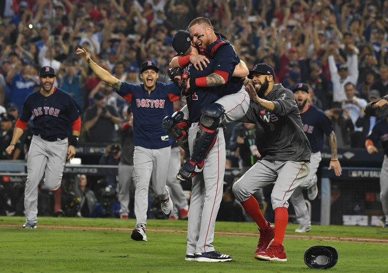 © Reuters. MLB: World Series-Boston Red Sox at Los Angeles Dodgers