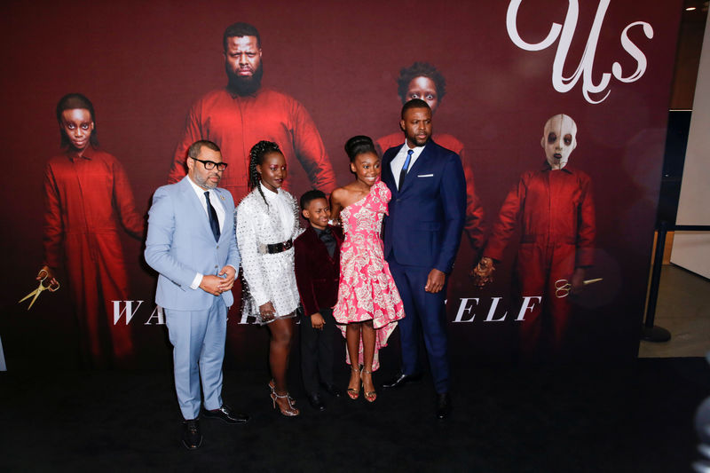 © Reuters. Director Peele, cast members Nyong'o, Alex, Wright Joseph, and Duke attend the "Us" premiere at The Museum of Modern Art in New York City, New York