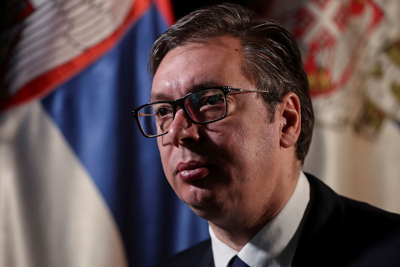 © Reuters. Interview with Serbian President Vucic