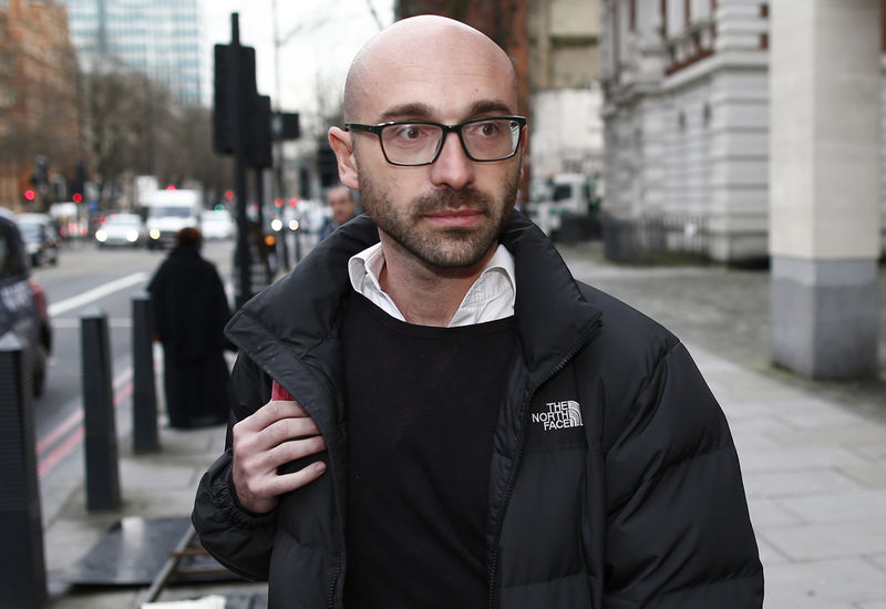 © Reuters. Banker, Carlo Palombo at Westminster Magistrates court in London