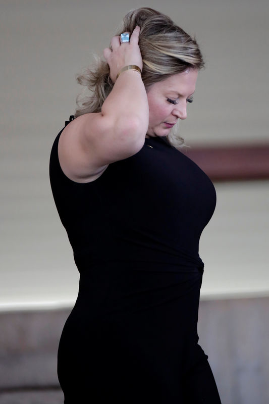 © Reuters. Deputada Joice Hasselmann após reunião no Palácio do Planalto