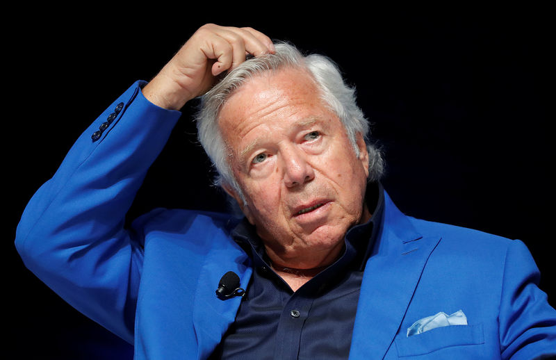 © Reuters. FILE PHOTO: New England Patriots owner Robert Kraft attends a conference at the Cannes Lions Festival in Cannes