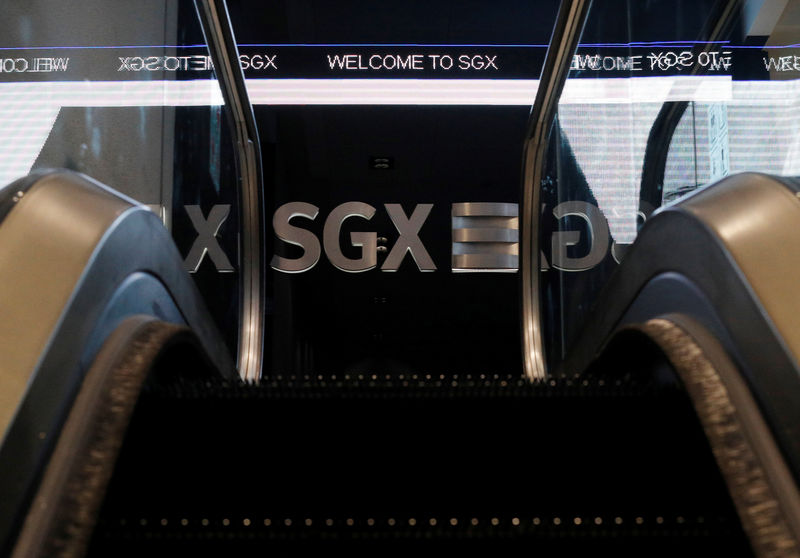 © Reuters. An SGX sign is pictured at Singapore Stock Exchange