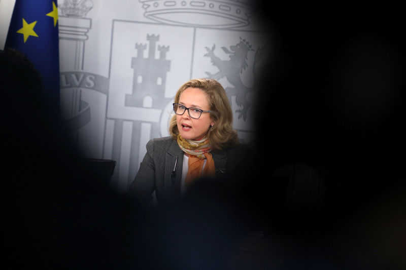 © Reuters. Nadia Calviño en una foto de archivo después de una rueda de prensa del Consejo de Ministros.