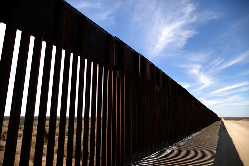 © Reuters. New bollard-style U.S.-Mexico border fencing is seen in Santa Teresa