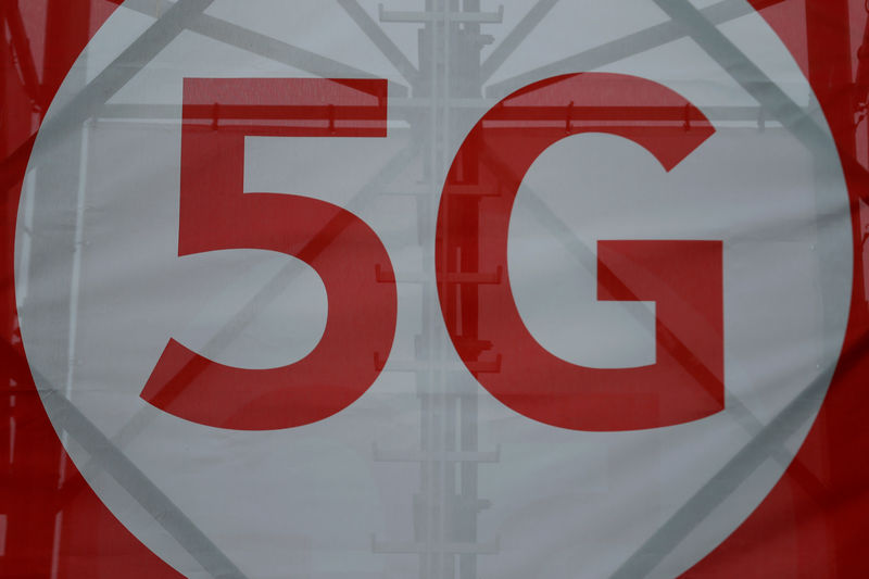 © Reuters. A logo of 5G technology