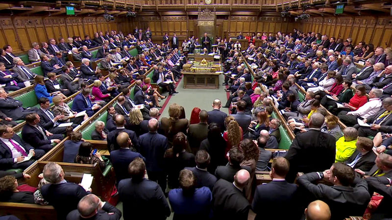 © Reuters. BREXIT: NOUVEAU VOTE VENDREDI AUX COMMUNES, LIMITÉ À L'ACCORD DE RETRAIT