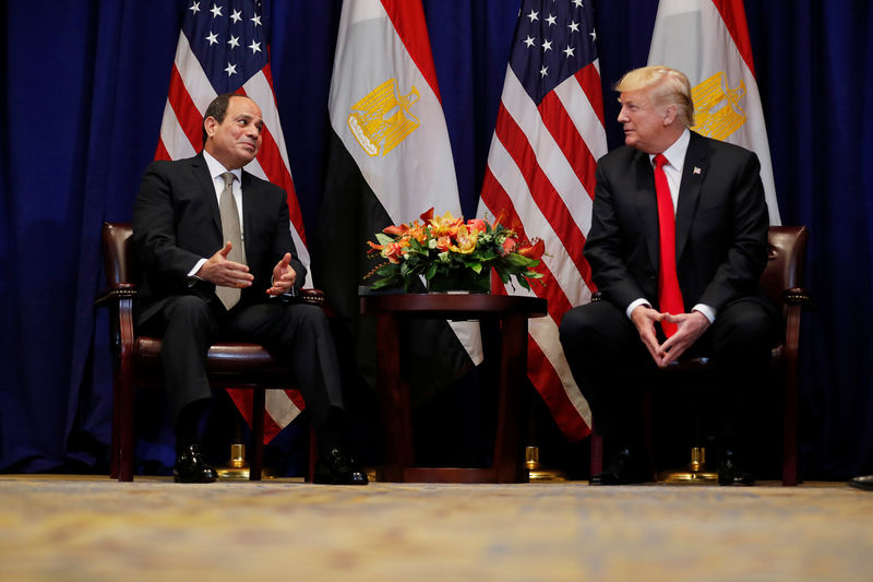 © Reuters. U.S. President Trump holds bilateral meeting with Egypt's President el-Sisi on the sidelines of the 73rd United Nations General Assembly in New York