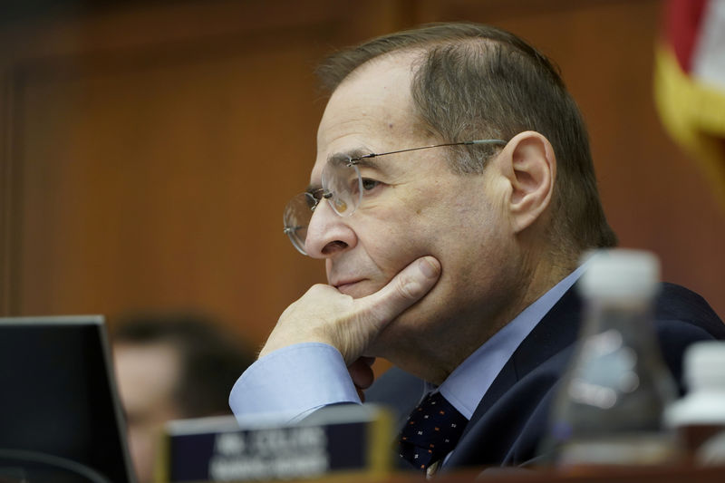 © Reuters. FILE PHOTO: House Judiciary Committee Chairman Nadler listens as Acting U.S. Attorney General Whitaker testifies at House Judiciary Committee hearing on Capitol Hill in Washington