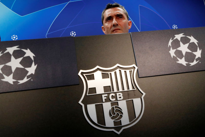 © Reuters. بالبيردي مدرب برشلونة: ستة انتصارات وسنتوج باللقب