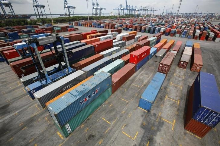© Reuters. General view of container yard at North Port in Port Klang