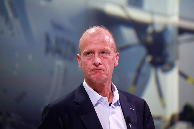 © Reuters. Airbus CEO Tom Enders attends Airbus's annual press conference on Full-Year 2018 results in Blagnac