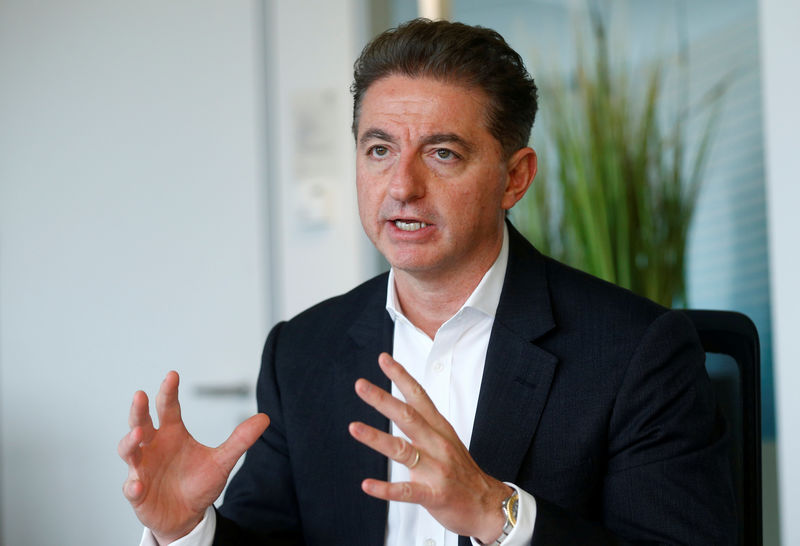 © Reuters. FILE PHOTO: CEO of Deutsche Telekom's T-Systems, Al-Saleh speaks during an interview with Reuters in Frankfurt