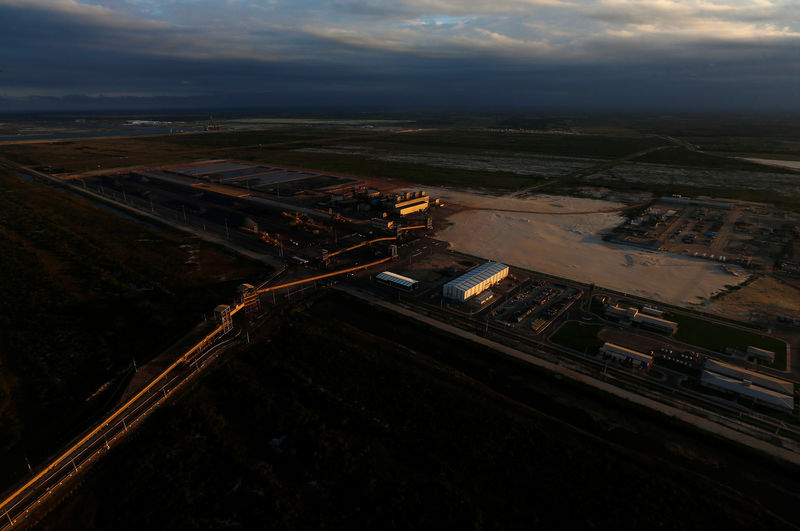 © Reuters. Vista aérea do Porto de Açu, em São João da Barra (RJ)