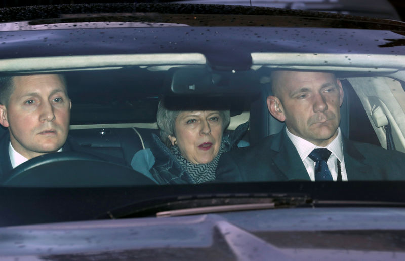 © Reuters. Britain's Prime Minister Theresa May leaves the Houses of Parliament in London