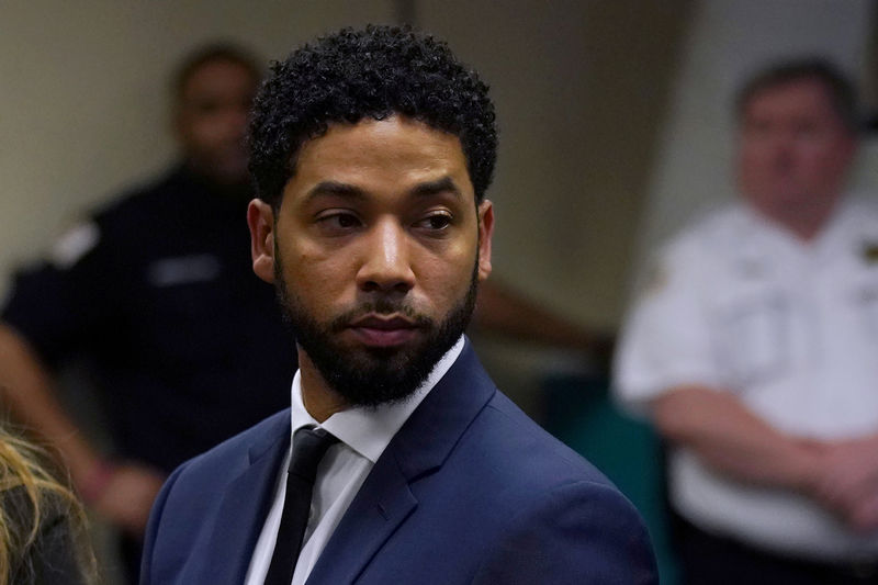 © Reuters. Actor Jussie Smollett makes a court appearance at the Leighton Criminal Court Building in Chicago