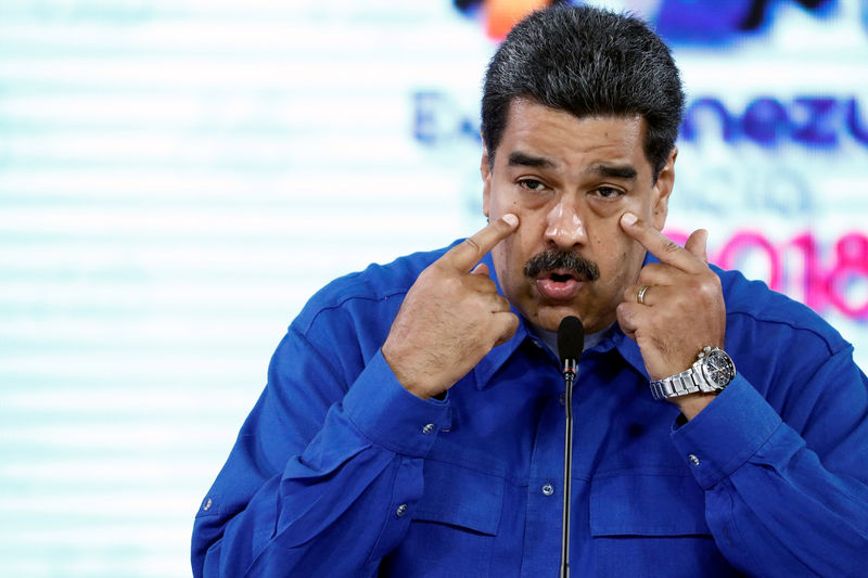 © Reuters. O presidente venezuelano, Nicolás Maduro, durante coletiva de imprensa em Caracas