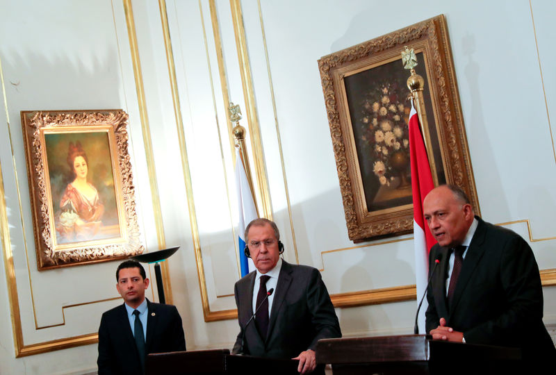 © Reuters. وزير الخارجية المصري: الأزمة في ليبيا لن تحل بالوسائل العسكرية