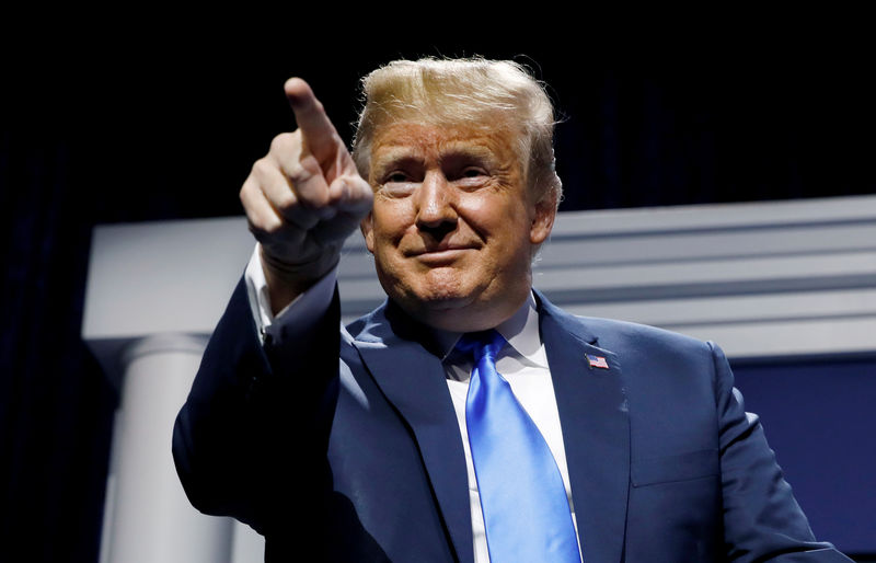 © Reuters. Presidente dos EUA, Donald Trump, durante evento em  Las Vegas