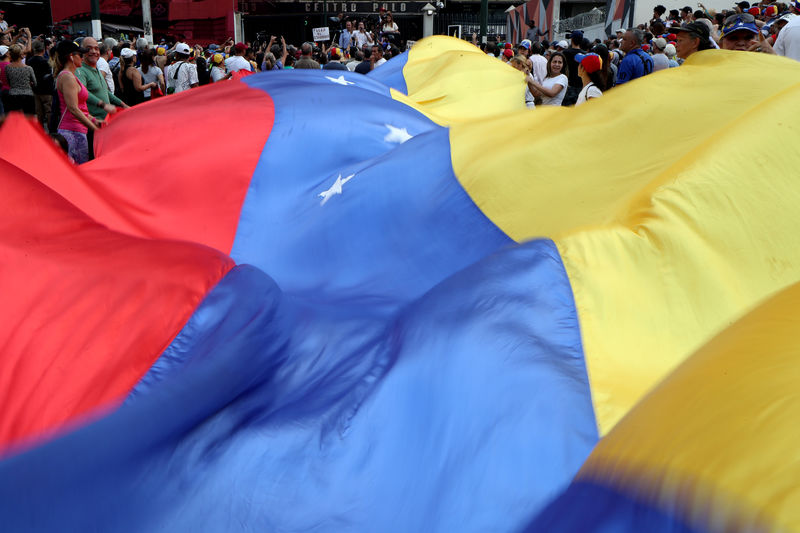 © Reuters. Protest against Venezuelan President Nicolas Maduro's government in Caracas