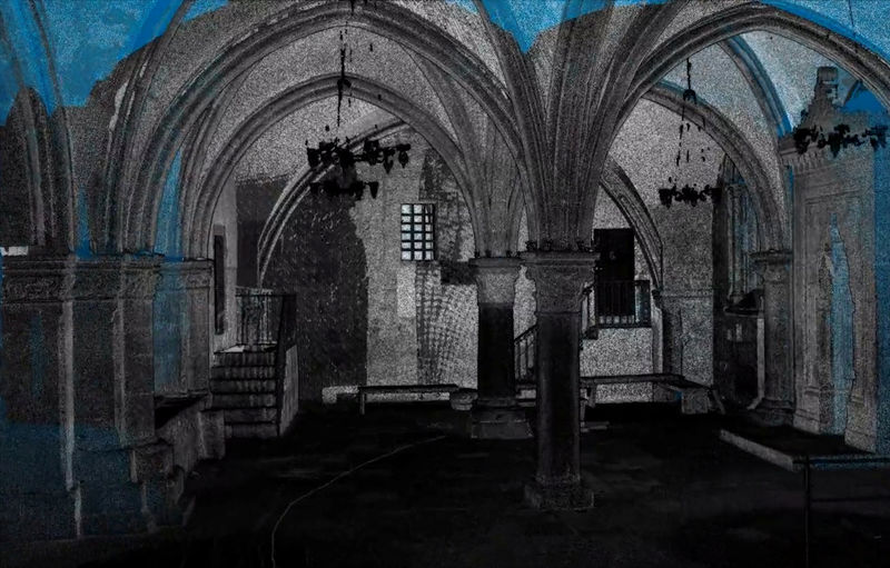 © Reuters. Una imagen fija obtenida del video que muestra un modelo 3D, creado usando tecnología avanzada, del cenáculo, una sala venerada por cristianos como el lugar de la última cena de Jesús, en el Monte Sion cerca de la Ciudad vieja de Jerusalén.