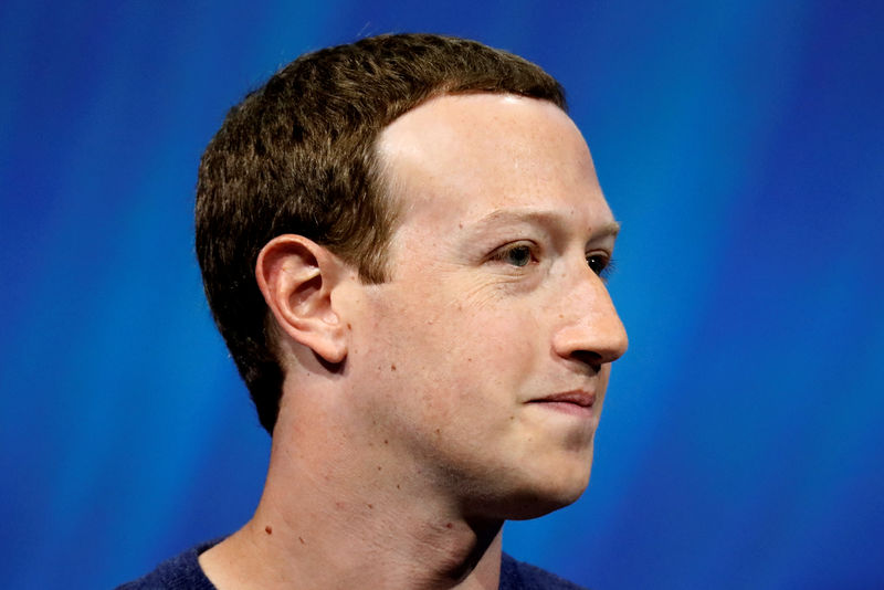 © Reuters. FILE PHOTO: Facebook's founder and CEO Mark Zuckerberg speaks at the Viva Tech start-up and technology summit in Paris