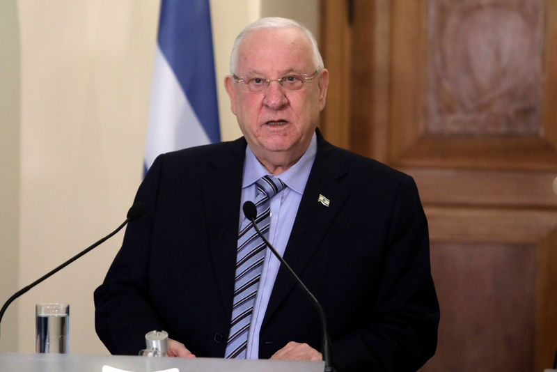 © Reuters. Presidente de Israel, Reuven Rivlin, durante entrevista coletiva em Nicosia