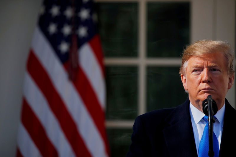 © Reuters. Presidente dos EUA, Donald Trump, faz pronunciamento na Casa Branca