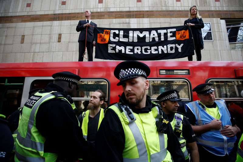 © Reuters. Protesto contra a mudança climática em Londres