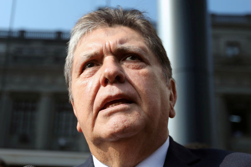 © Reuters. Ex-presidente peruano Alan García em Lima