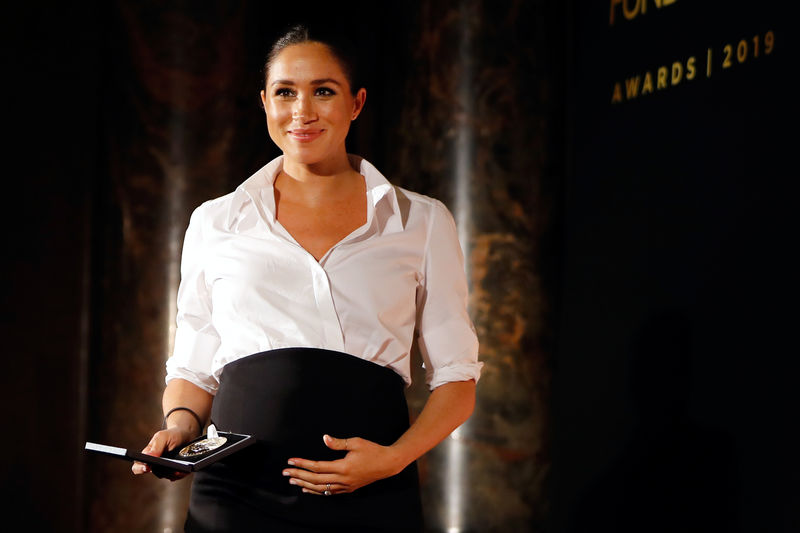 © Reuters. Foto de archivo. La duquesa de Sussex, Meghan Markle, en el  Drapers' Hall, Londres, Reino Unido.